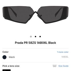 Prada Black Rectangular Sunglasses